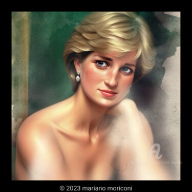 Digital Arts titled "Lady D" by Mariano Moriconi, Original Artwork, AI generated image