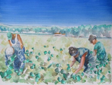 Dessin intitulée "vendanges.jpg" par Gérard Morin, Œuvre d'art originale, Autre