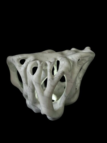 Sculpture titled "root of light" by Moris Bosa, Original Artwork, Stone