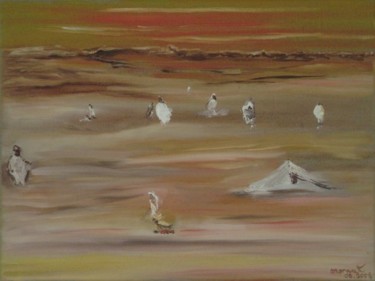 Peinture intitulée "Berbères au soleil…" par Mathias Mornat, Œuvre d'art originale, Huile