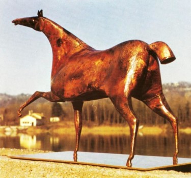 Sculpture titled "Morosi Luciano - Ca…" by Luciano Morosi 1930 - 1994, Original Artwork, Metals
