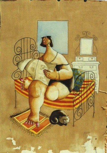 Peinture intitulée "Morosi Luciano (Chi…" par Luciano Morosi 1930 - 1994, Œuvre d'art originale, Autre