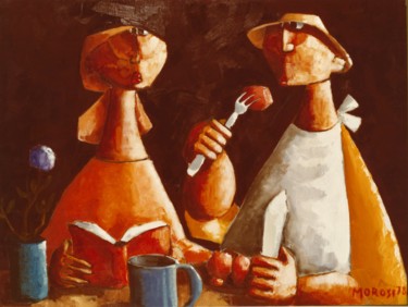 Pittura intitolato "O conto Triste" da Luciano Morosi 1930 - 1994, Opera d'arte originale