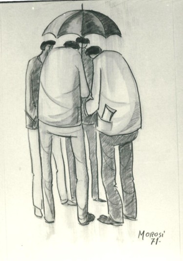 Drawing titled "Schizzo a matita Mo…" by Luciano Morosi 1930 - 1994, Original Artwork