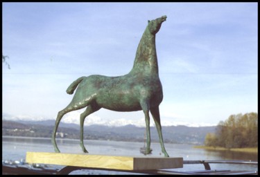 Rzeźba zatytułowany „Cavallo” autorstwa Luciano Morosi 1930 - 1994, Oryginalna praca