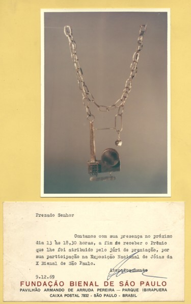 Design intitolato "Collana Morosi Luci…" da Luciano Morosi 1930 - 1994, Opera d'arte originale