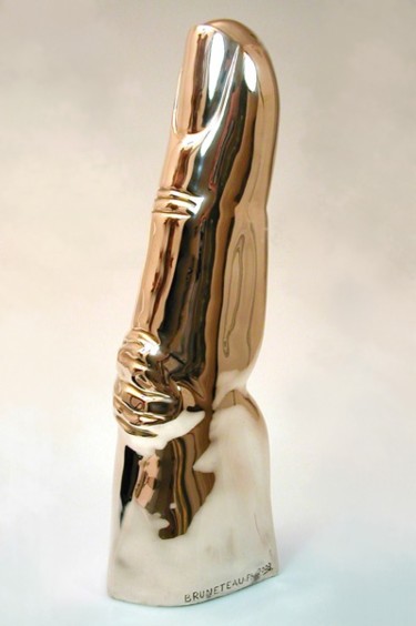 Sculpture titled "Brillant et mal poli" by Philippe Bruneteau, Original Artwork