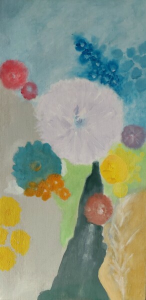Картина под названием "Fleurs Fleurs" - Morris Vet, Подлинное произведение искусства, Акрил