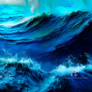 Arts numériques intitulée "OCEAN WAVE I"" par Morten Klementsen, Œuvre d'art originale, Modélisation 3D