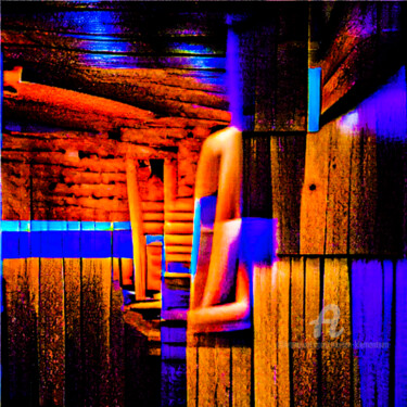 Digitale Kunst mit dem Titel ""SAUNA SUOMI"" von Morten Klementsen, Original-Kunstwerk, Digitale Collage