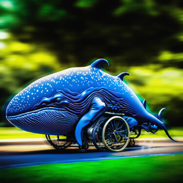 Digital Arts titled ""WILLY THE WHALE"" by Morten Klementsen, Original Artwork, AI generated image