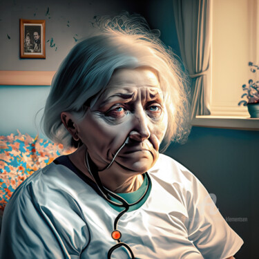 Digitale Kunst getiteld "OLD AND FORGOTTEN" door Morten Klementsen, Origineel Kunstwerk, AI gegenereerde afbeelding