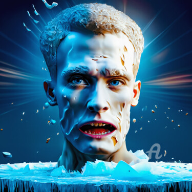 Arts numériques intitulée "ICEMAN" par Morten Klementsen, Œuvre d'art originale, Image générée par l'IA