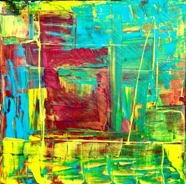 Painting titled "bright colours N°3" by Mosch, Original Artwork, Acrylic