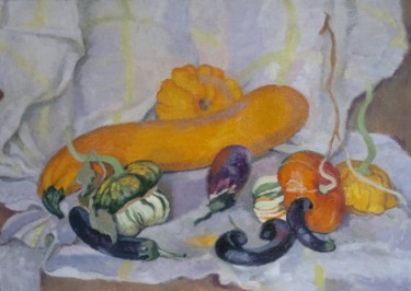 Картина под названием "Мой урожай" - Ирина Москалёва, Подлинное произведение искусства, Масло Установлен на Деревянная рама…