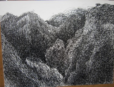 Drawing titled "LE LUBERON La Combe…" by Michel Moskovtchenko, Original Artwork, Ink