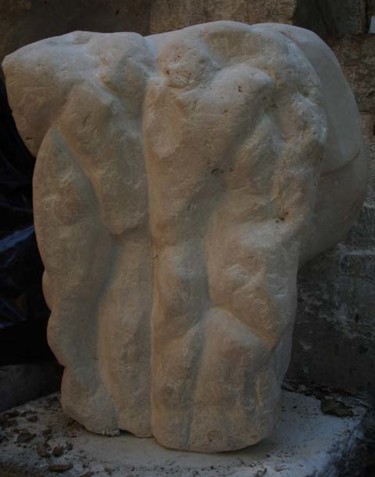 Sculpture titled "Poitrine O - (autre…" by Michel Moskovtchenko, Original Artwork, Stone