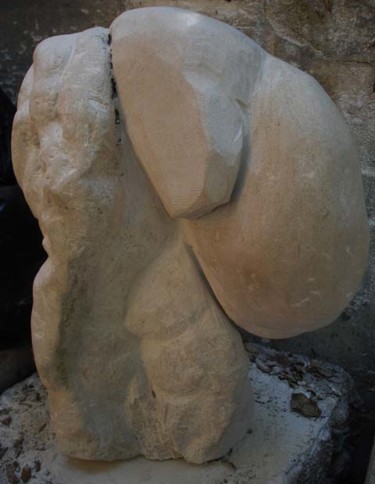 Sculpture titled "Poitrine O - (autre…" by Michel Moskovtchenko, Original Artwork, Stone
