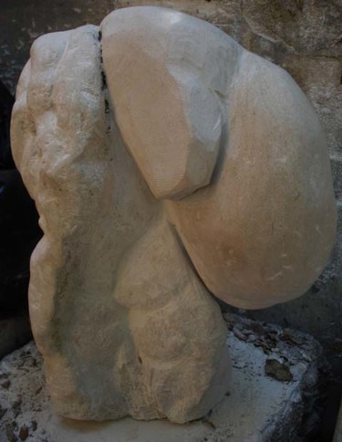 Sculpture intitulée "Poitrine O - (autre…" par Michel Moskovtchenko, Œuvre d'art originale, Pierre