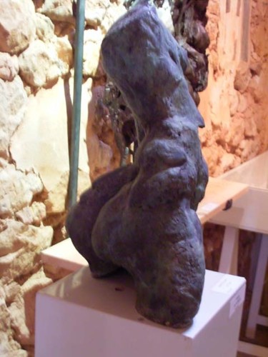 Sculpture titled "Buste 322 - profil" by Michel Moskovtchenko, Original Artwork, Metals