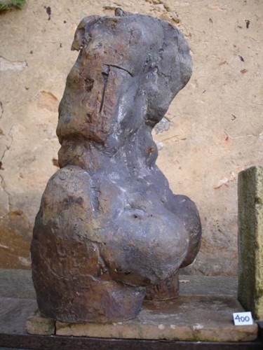 Sculpture titled "Torse - profil" by Michel Moskovtchenko, Original Artwork, Metals