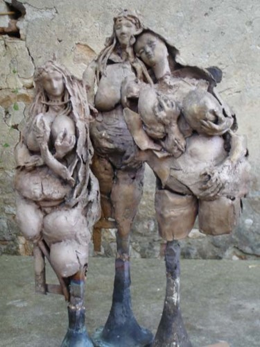 Sculpture titled "Les pleureuses II -…" by Michel Moskovtchenko, Original Artwork