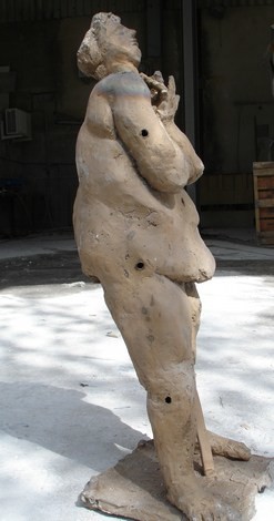 Sculpture titled "Sous la douche - d" by Michel Moskovtchenko, Original Artwork