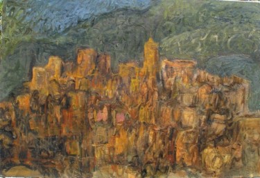 Painting titled "ROUSSILLON" by Michel Moskovtchenko, Original Artwork, Oil