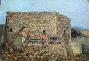 Painting titled "RUINES AUX GRAILLES…" by Michel Moskovtchenko, Original Artwork, Oil