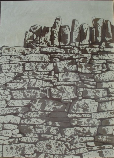 Painting titled "MUR A GORDES IV" by Michel Moskovtchenko, Original Artwork