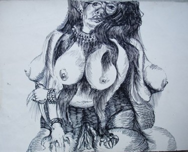 Dessin intitulée "1969 L'ORIENTALE" par Michel Moskovtchenko, Œuvre d'art originale, Autre