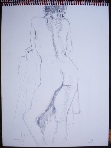 Drawing titled "EVA  LA BELLE" by Michel Moskovtchenko, Original Artwork, Other
