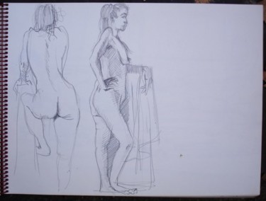 Drawing titled "EVA  SOCLES BAS" by Michel Moskovtchenko, Original Artwork, Other