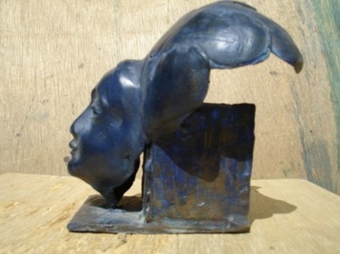 Sculpture intitulée "MASQUE EGYPTE" par Michel Moskovtchenko, Œuvre d'art originale, Métaux