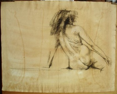 Dessin intitulée "1995 NANCY ASSISE D…" par Michel Moskovtchenko, Œuvre d'art originale, Crayon