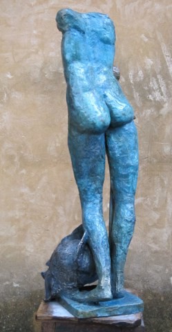 Sculptuur getiteld "DAVID ET GOLIATH" door Michel Moskovtchenko, Origineel Kunstwerk, Metalen