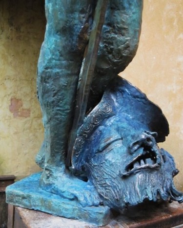Sculpture titled "DAVID ET GOLIATH  d…" by Michel Moskovtchenko, Original Artwork, Metals