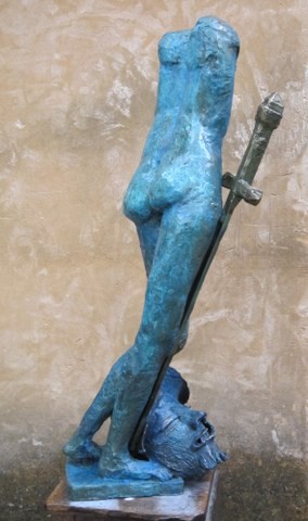 Sculpture titled "DAVID ET GOLIATH" by Michel Moskovtchenko, Original Artwork, Metals