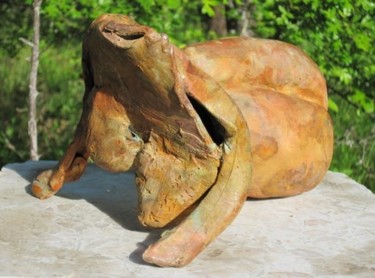 Sculpture intitulée "2010 FEMME GUEPE" par Michel Moskovtchenko, Œuvre d'art originale, Métaux