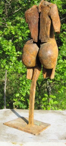 Sculpture intitulée "BUSTE DE FEMME SUR…" par Michel Moskovtchenko, Œuvre d'art originale, Métaux