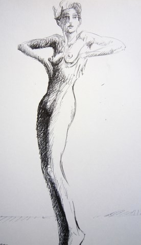 Drawing titled "1998 MANNEQUIN" by Michel Moskovtchenko, Original Artwork, Other