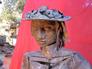 Sculpture titled "DAVID  : L'ENFANT S…" by Michel Moskovtchenko, Original Artwork, Metals