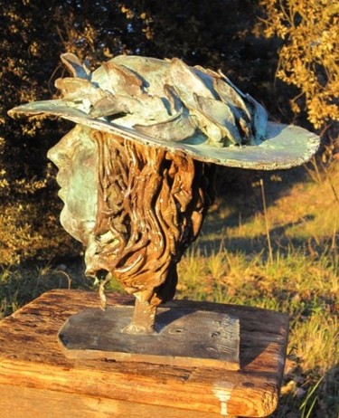 Sculpture titled "TETE DE DAVID  Gale…" by Michel Moskovtchenko, Original Artwork, Metals