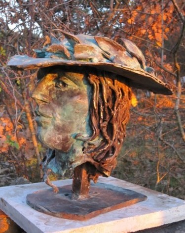 Sculpture titled "TETE DE DAVID II" by Michel Moskovtchenko, Original Artwork, Mixed Media