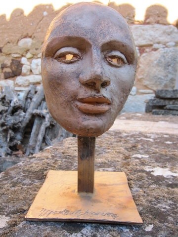 Sculpture titled "MASQUE I" by Michel Moskovtchenko, Original Artwork, Plastic