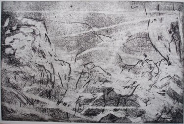 1997 TEMPETE DANS LES ALPES Dessin intitulée "1997 TEMPETE DANS L…" par Michel Moskovtchenko, Œuvre d'art originale, Autre