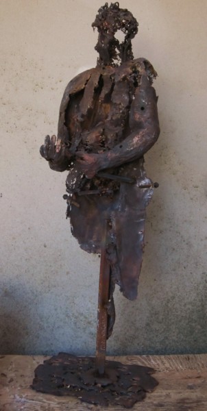 Sculpture titled "LA MIGRANTE" by Michel Moskovtchenko, Original Artwork, Metals