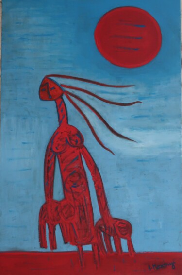Картина под названием "MEDEA" - Adele Mosonyi, Подлинное произведение искусства, Масло Установлен на Деревянная рама для нос…