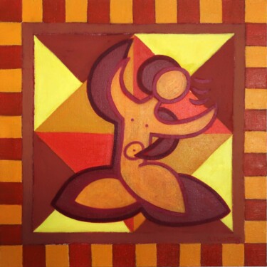 Pintura intitulada "BOLERO" por Adele Mosonyi, Obras de arte originais, Óleo Montado em Armação em madeira
