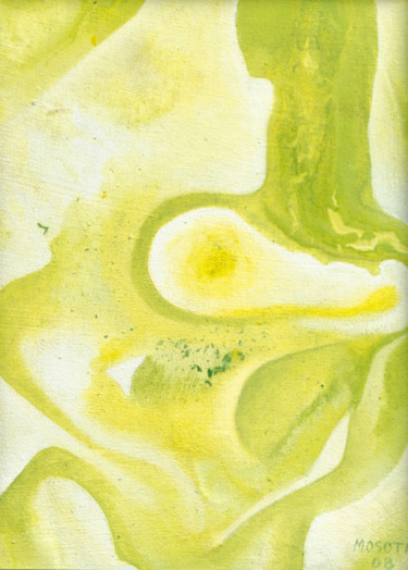 Malerei mit dem Titel "Woman in Green" von Mosoti Kepha, Original-Kunstwerk, Acryl